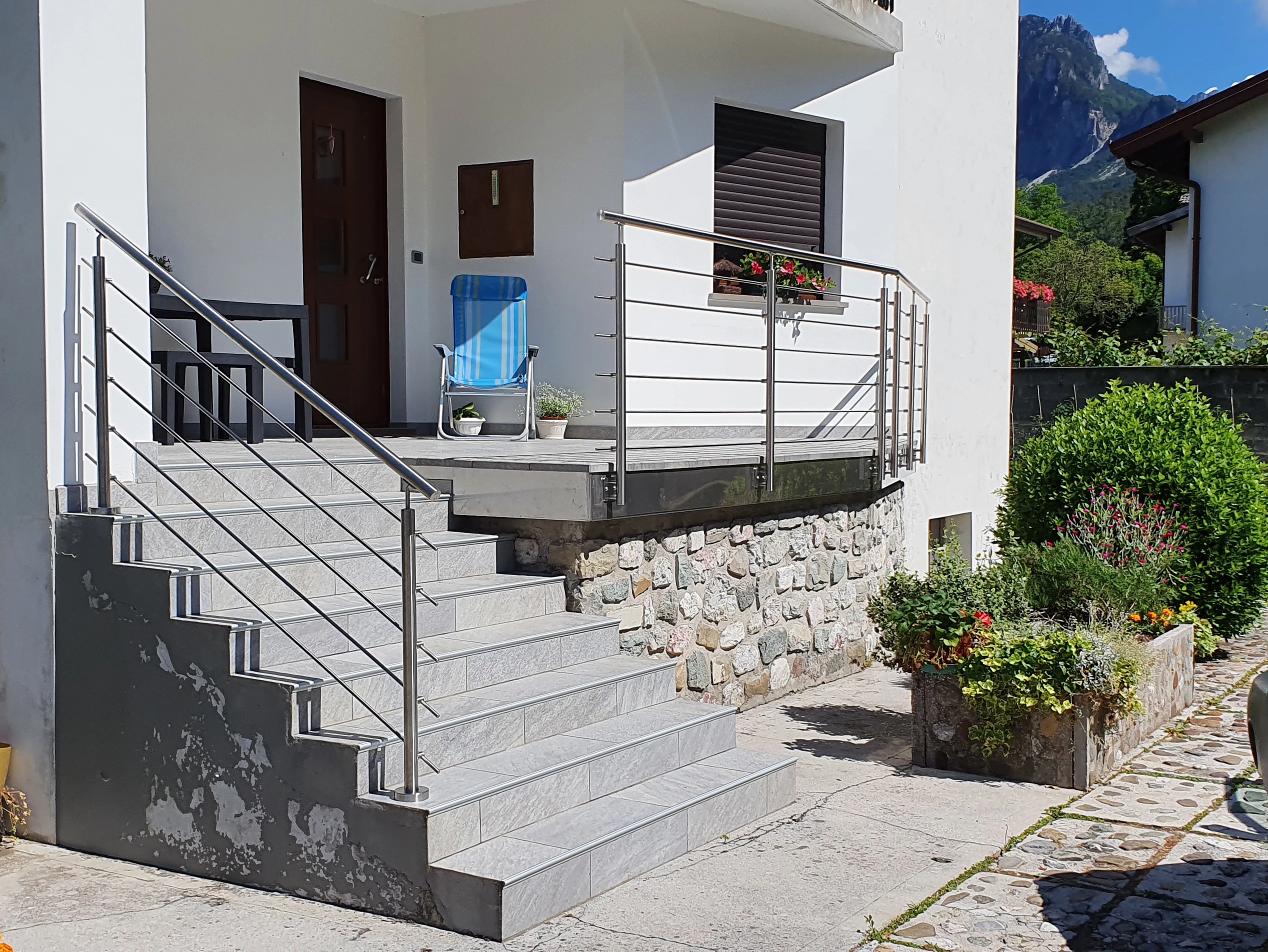 Parapetto terrazzo in inox