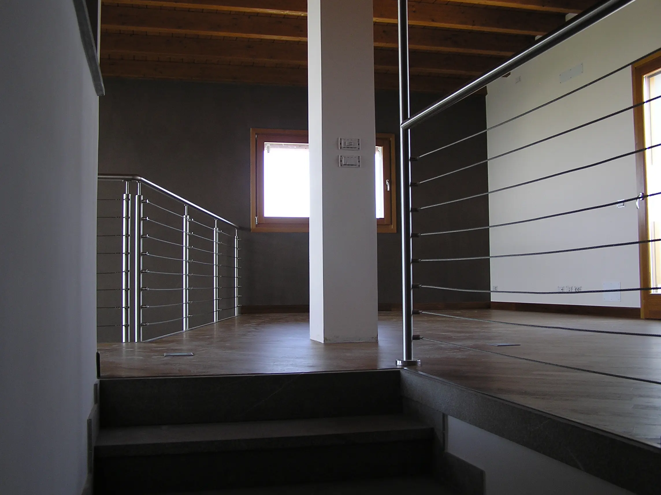 Parapetto inox con cavo trefolo