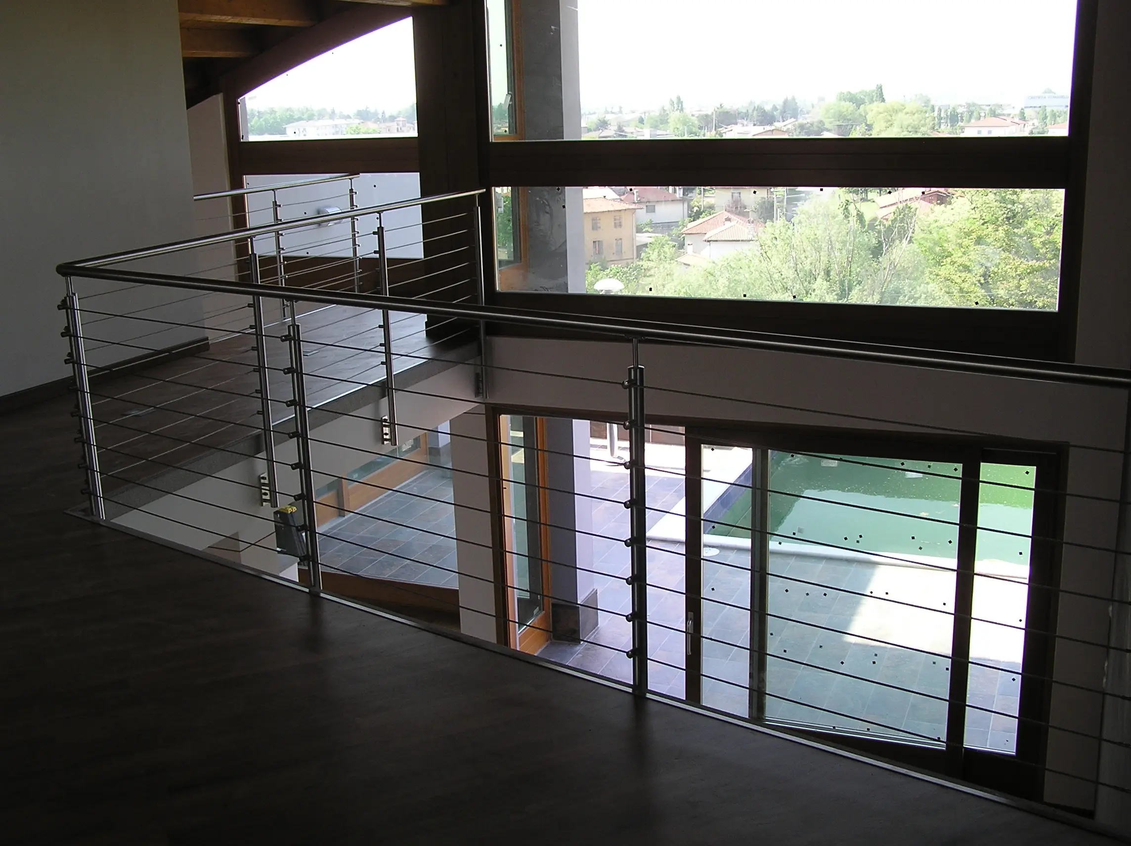 Parapetto inox con cavo trefolo