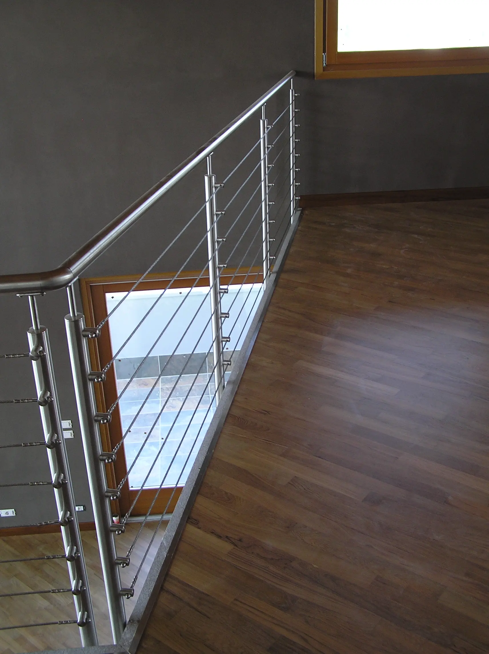 Parapetto inox con cavo trefolo