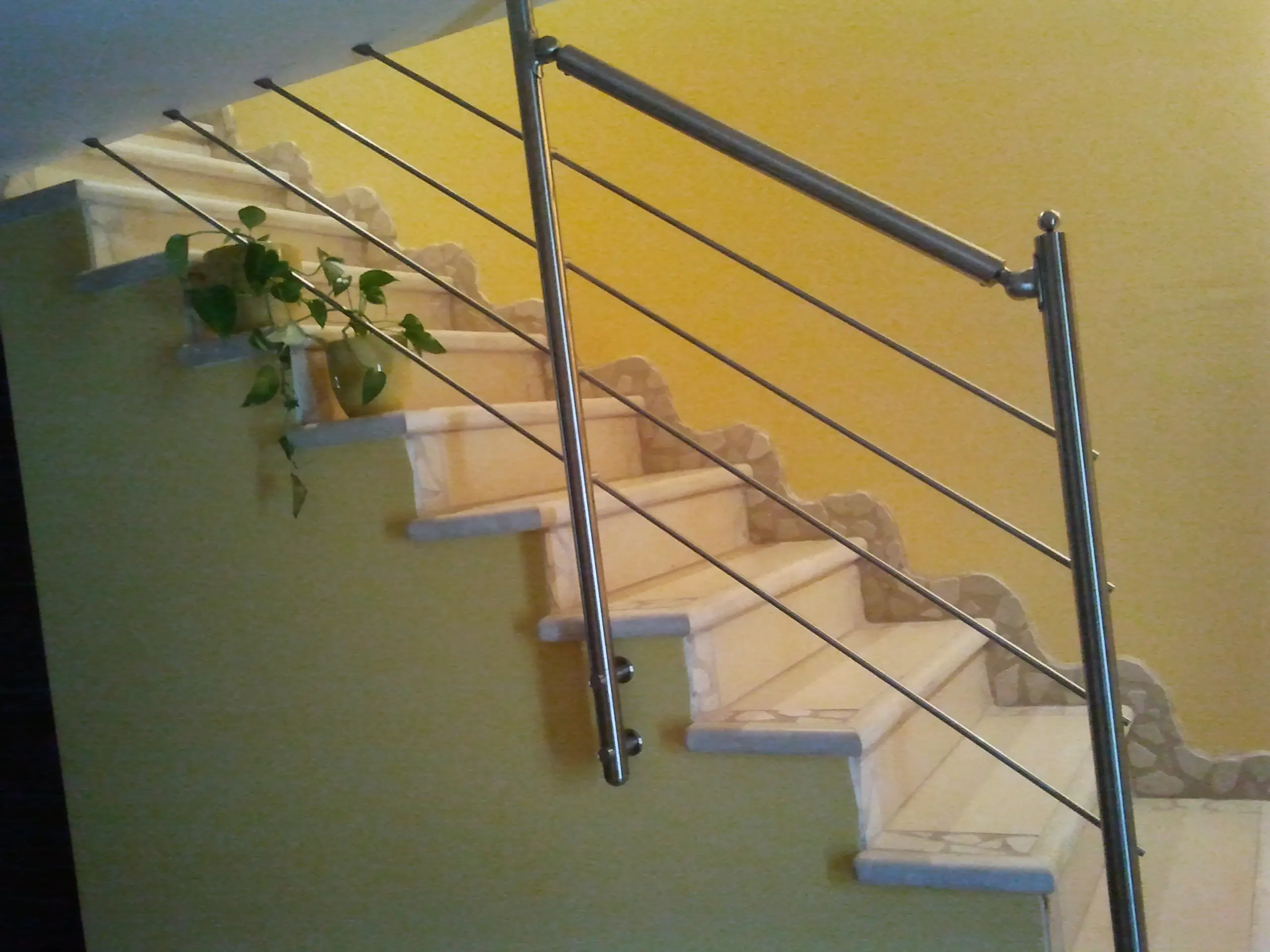 Parapetto scala in inox