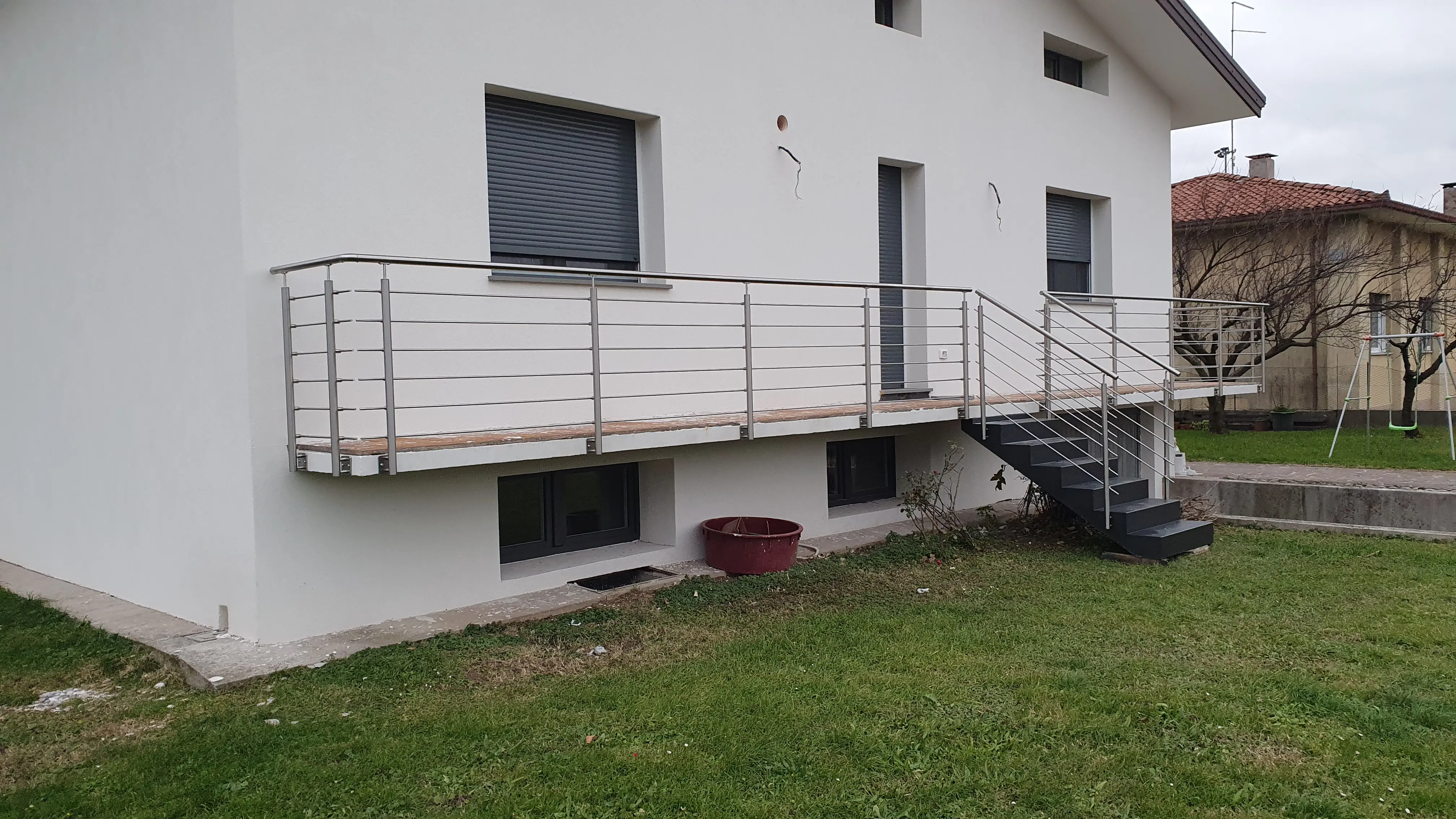 Parapetto terrazzo inox